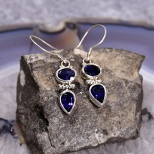 Iolith Ohrring, 925er Silber