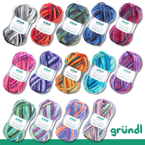 Gründl filzwolle color - 50,