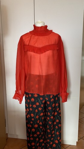 Chiffon volant bluse hemd - chiffon,