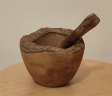 Mörser mit Stößel Holz -