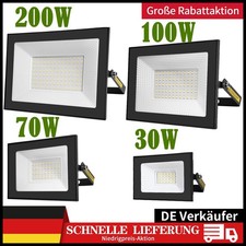 LED Fluter Bewegungsmelder 30/50/70/200W Außen Strahler Lampen Scheinwerfer IP67