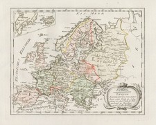 Europe Europa Kontinent continent map Karten Reilly engraving Kupferstich 1790