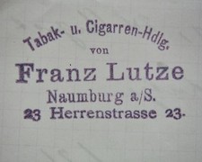 NAUMBURG/Saale 1901, LUTZE -