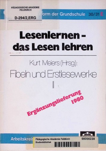 Fibeln und erstlesewerke - erstlesewerke, ii