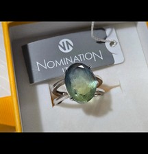 Nomination Symbiose Big Ring, Hellblau Grün. Stahl, verstellbar, neu