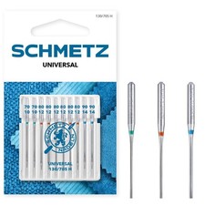 SCHMETZ - 10 Nähmaschinennadeln Universal - 130/705 H - Nadeldicke 70/10-90/14
