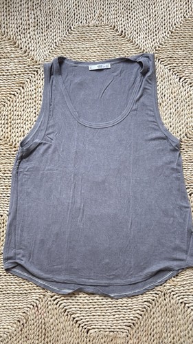 Mango top linie grau blau - top,
