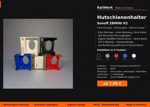 Sonoff halter hutschiene - sonoff,