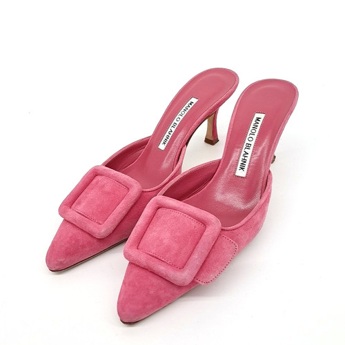 Manolo blahnik wildleder mules - blahnik,