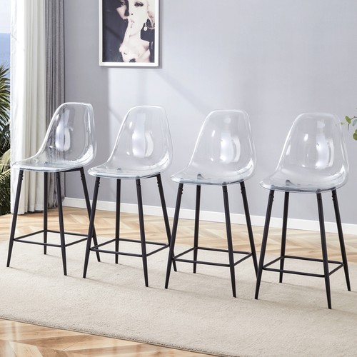 Transparente barhocker 4er - barhocker,