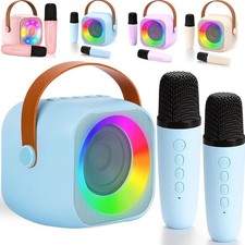 LED Karaoke Mikrofon Anlage Maschine Mit 2 Mikrofon Bluetooth Lautsprecher Box