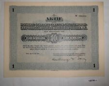 10 Schilling Aktie Hofherr-Schrantz Maschinen-Fabrik Wien 19. Juli 1926 (126759)