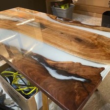 Weiß Epoxid Harz Top Esstisch
