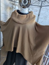 5188 H&M Basic Pullover, Pullunder, Poncho, ONE SIZE, Feinstrick Braun