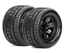 Roapex Reifen 1/10 Monster Truck montiert 0 offset Schwarz Felgen 12mm Hex ...