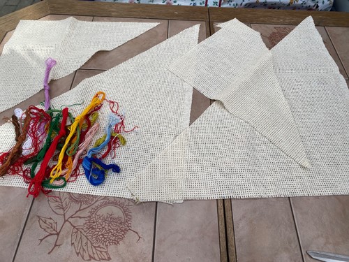 Stoff zum sticken mit - ,