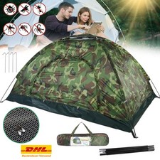 Camping Zelt 2 Person Camouflage Familienzelt Außen Wandern Zelt Zweimannzelt DE
