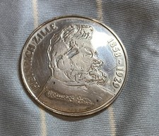 Heinrich Zille 1858-1929 Münze Sterlingsilber Zum Nussbaum