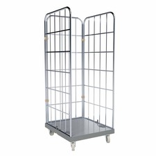 Rollbehälter Gitterwagen Metall - 3-seitig - Nutzhöhe 1.640mm - Rollpl. Hyg Grau