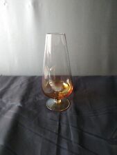 DDR Blumen Vase Cognacschwenker groß getönt Glas Glasvase Rauchglas klar H 22cm