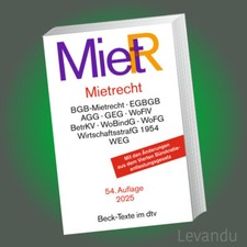 MIETRECHT (MietR) | Beck-Texte im dtv 5013 - 54. Auflage 2025