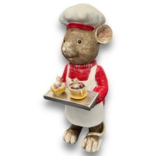 Dekofigur Maus mit Tablett