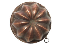 Alte Kupfer Backform, Motiv Kugelhupf;  D 20 cm, H 12 cm     /     gut