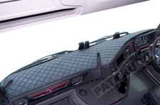 LKW ECO LEDER ARMATURENBRETTMATTE - SCHWARZ PASST SCANIA S, R NEUE GENERATION [2017 +]