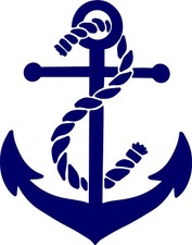 Autoaufkleber Boot, Anker 002