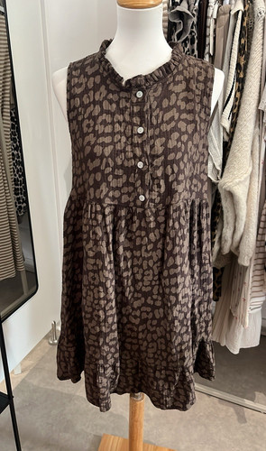 Musselin damen kleid - musselin, leo
