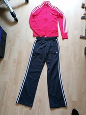 Adidas Damen Trainingsanzug grau koralle Gr. 34