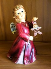 Goebel Weihnachtsengel Engel m.  Hampelmann rot  21 cm + Baumanhänger - Rarität