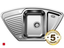 Edelstahlspüle Naturfinish Blanco Tipo 9 E 526338 Eckspüle  Spülbecken