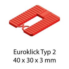 Distanzplatten Roto Glas-Tec Euroklick Typ 2 40 x 30 x 3 mm 1000 Stück