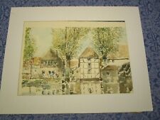 Original Karl Holstein Aquarell: Fachwerkhaus