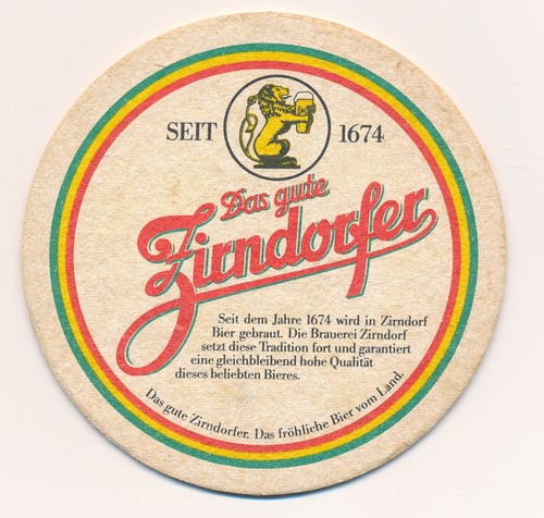 Bierdeckel brauerei zirndorf - brauerei,