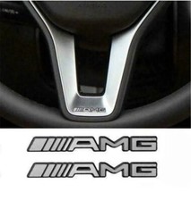 4X AMG Logo Aufkleber für Mercedes Benz Lenkrad/Konsole/Lautsprecher Emblem*