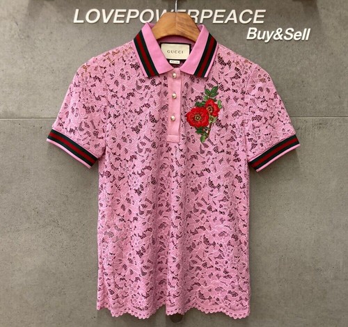 Gucci polo kurzarm shirt rosa - polo,
