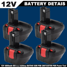 12V Akku Für Bosch BAT043,BAT045,PSR 1200,PSR 12-2,PSR 12,PAG 12V VE-2 Ni-MH Neu