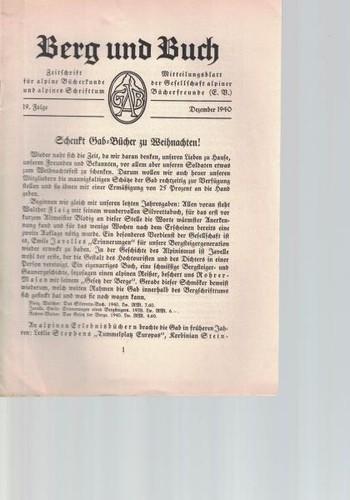 Berg und buch zeitschrift - und,