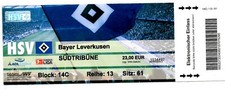 Ticket BL Hamburger SV - Bayer