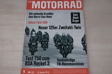 1) Motorrad 01/1970 - BSA Rocket-3 750ccm mit 58P - Motobecane DC 125 mit 13PS