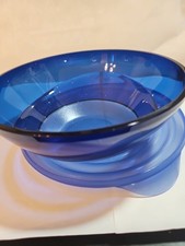 3 Tupperware 0,6 Eleganzia 5025A-1 Servierschalen Schüsseln blau Topzustand
