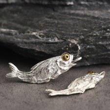 A24 Anhänger Fisch Trockenfisch Dörrfisch Silber 925