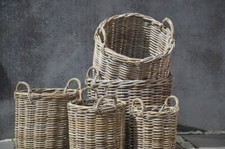 Rattan Korb,rund,4Größen, Handtücher,Pflanzen,Spielzeug,Kaminholz Pflanzenkorb