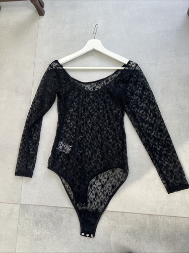 Spitzen body schwarz - spitzen, l