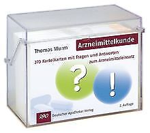 Karteikarten Arzneimittelkunde von Thomas Wurm | Buch | Zustand gut