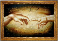 Ölbild Erschaffung Adams