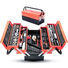 Werkzeugkasten 85-teilig, Chrom-Vanadium. Kompletter Werkzeugkoffer. Tragbares