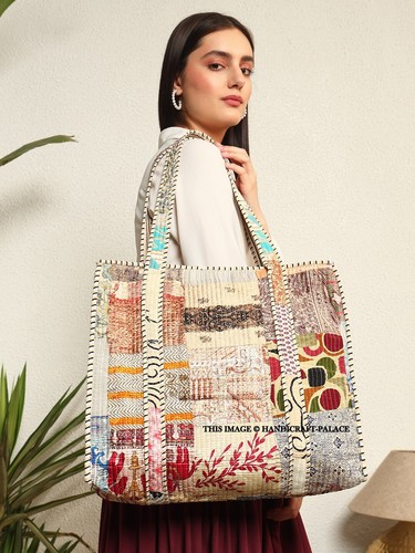 Beige patchwork quilted - beige,